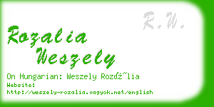 rozalia weszely business card